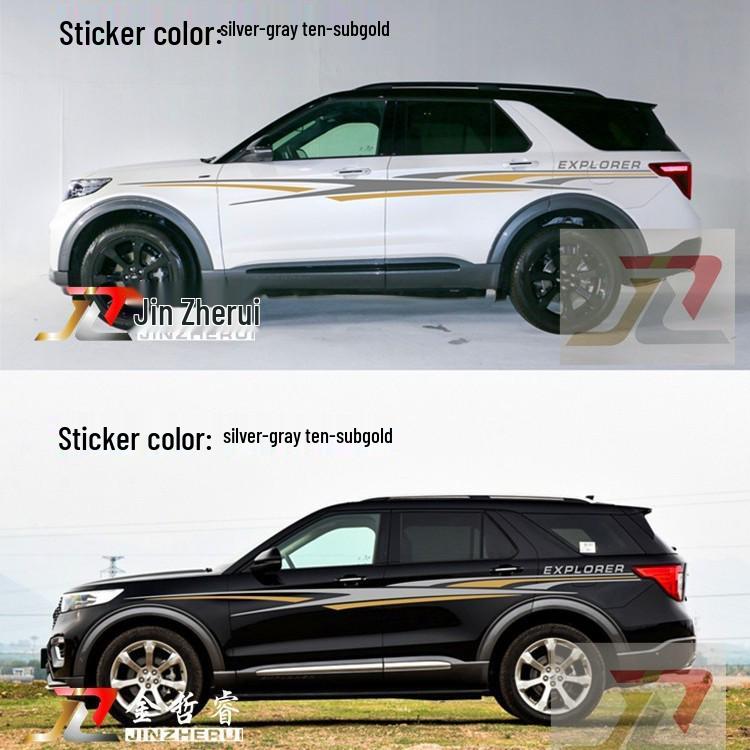 Ford Explorer Body Stripes: Custom Waistline Decal Stickers for Car Personalization