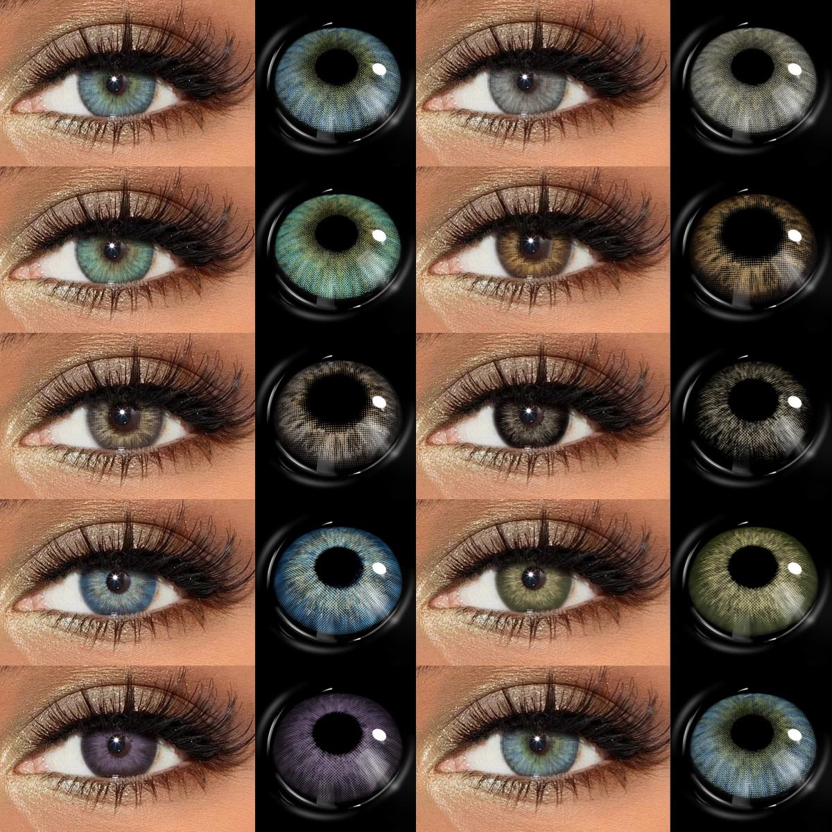 

Цветные линзы Funsachy, 2 шт., цветные контактные линзы для ежегодного использования, косметические контактные линзы, цвет глаз, цветные линзы для макияжа, глаза