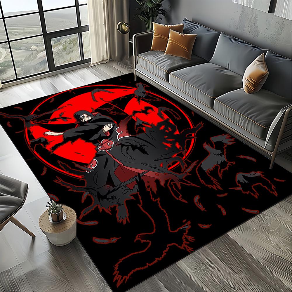 Cartoon 3D I-Itachi Japan Anime Carpet Rug for Living Room Bedroom Home Sofa Decoration,Kid Play Area Rug Non-slip Floor Mat