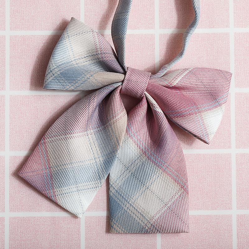 Jk Japanese Plaid Korean Version Of Collar Flower Graduate Female Collar Flower College Wind Streamer Jk Bow Shirt Accessories Sailor Suit