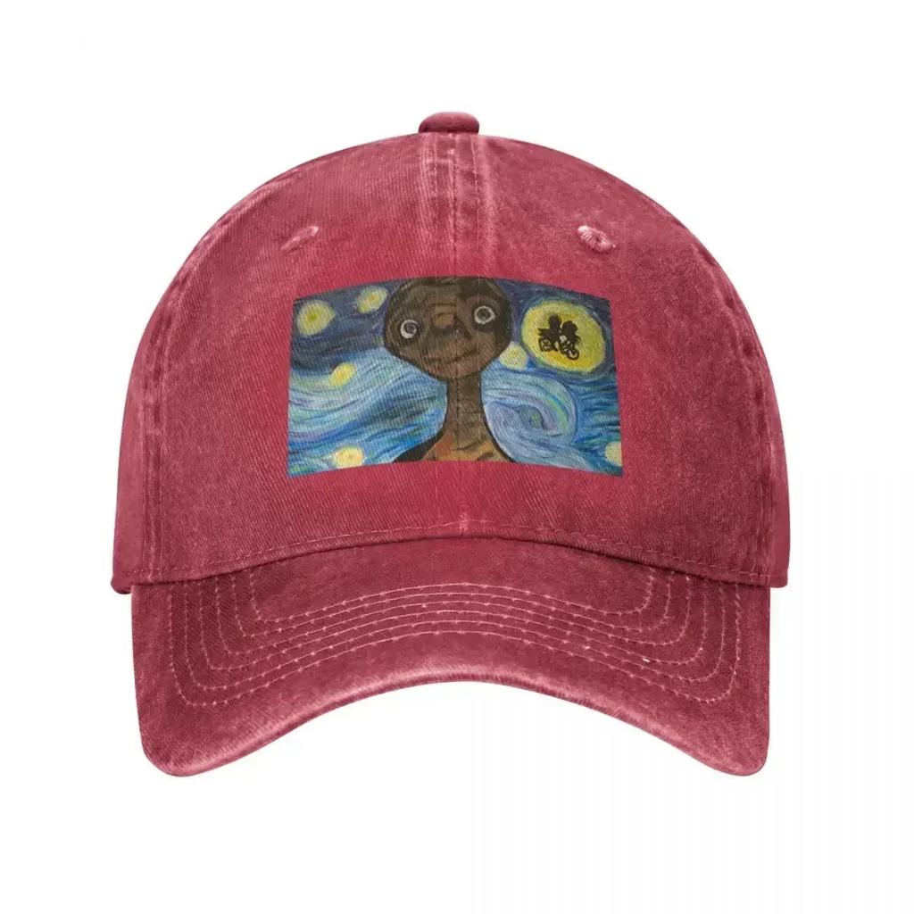ET Dressed As Mona Lisa On a Starry Night (Universal Beauty) Baseball Cap New In Hat Custom Cap Boy Child Womens