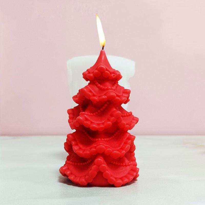 Silicone Molds Christmas Tree Candle Molds Handmade Casting Molds Ornament Molds Craft Supplies Plaster Molds