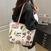 Bear Graffiti Shoulder Bag Women's Spring New Foreign Fashion Versatile Handbag Diagonal Span Bucket Bag