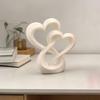 yangyizhi Intertwined Hearts Figurine, 3D Printed Love Statue, Table Centerpiece Sculpture for Living Room Wedding Romantic Gift