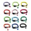 Pet Collar Cat Bell Anti Slip Reflective Dog Collar Cat Necklace Cartoon Cat Head Colored Bell Dog Pet Accessory