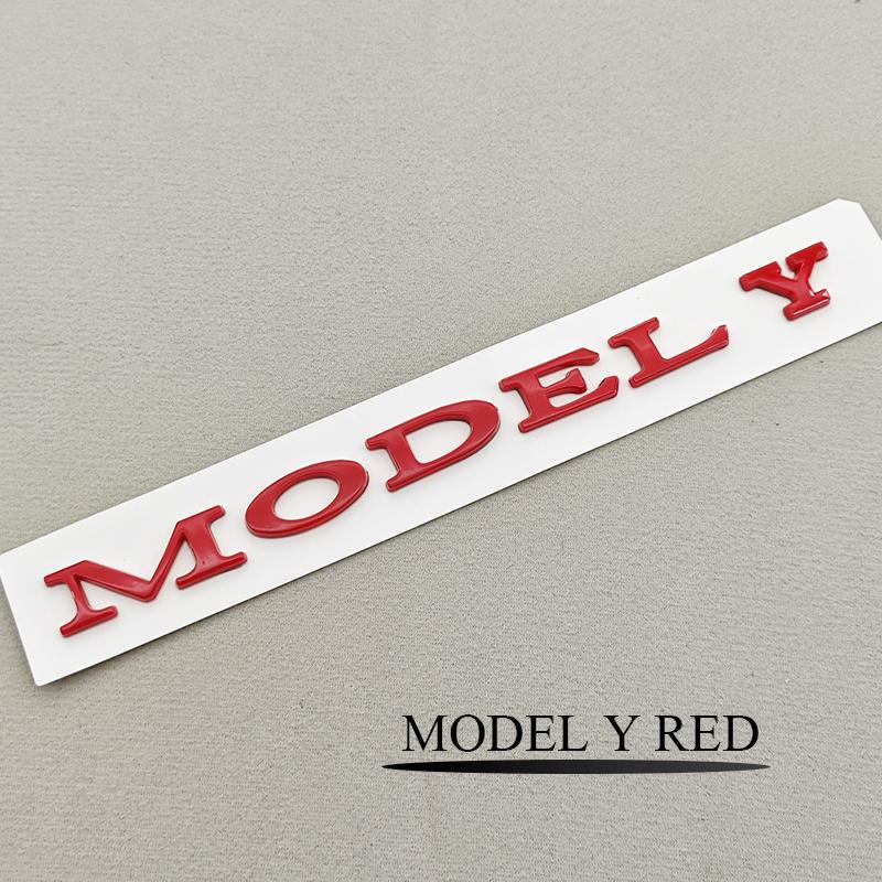 3D ABS Chrome Black Car Rear Trunk Badge Logo MODEL Y Letters Emblem Decals For Tesla MODEL Y Auto Exterior Accessories