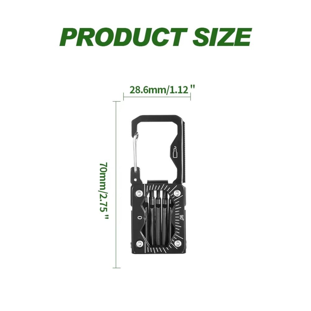 Compacts Screwdriver Portable Screwdriver Set Multi-function Folding Tool Measuring Device Camping