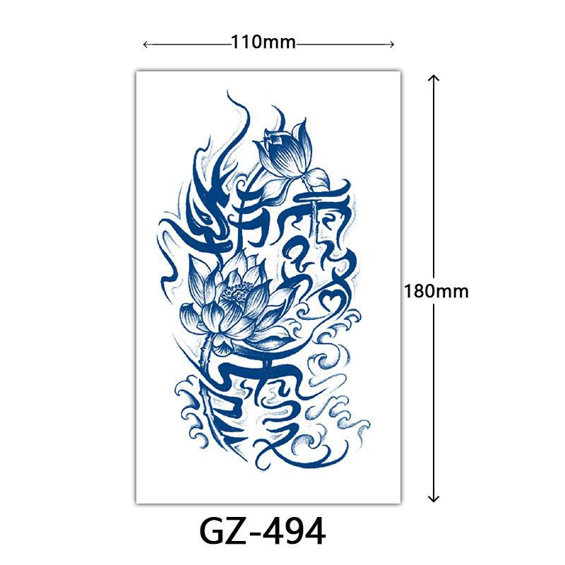 Herbal Tattoo Stickers, Juice Tattoo Stickers, Semi-Permanent Tattoo Stickers Dragon Snake Animal Tattoos
