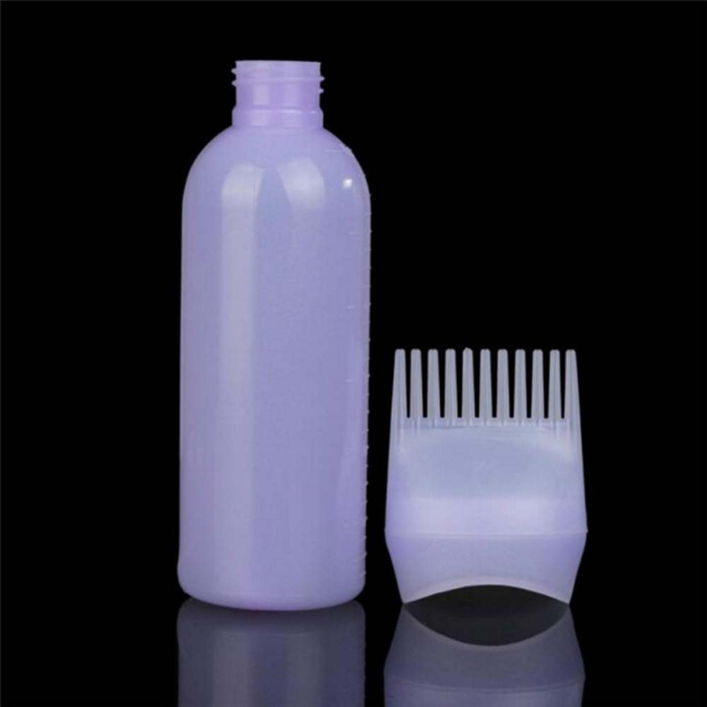 Comb Hair Dye Bottle With Graduated Brush Hair Dye Tool Dyeing Shampoo Bottle Applicator Bottles