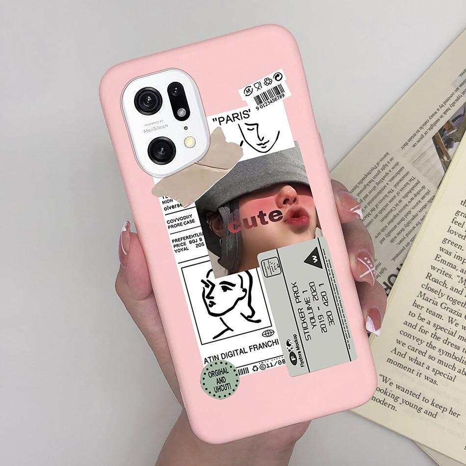 Für Oppo Find X5 Pro Lite Handyhülle Schmetterling Mattes Silikon Stoßfest Schwarze Abdeckung Für Oppo FindX5 X5Pro X5Lite Funda Coque