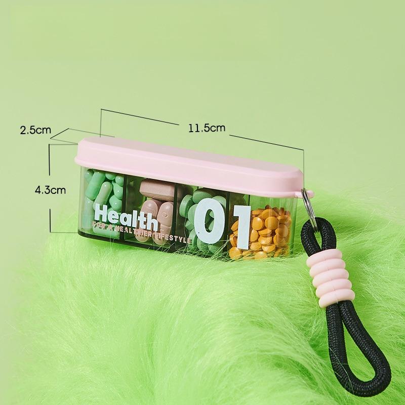 

smooth and delicate Compartmentalized Pill Box Medicine bag convenience Medication Storage Large capacity рожевий
