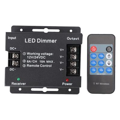 Bezprzewodowy pilot RF ściemniacz LED 11 przycisków pilot regulacja jasności DC 12V?Światło LED PWM 24V