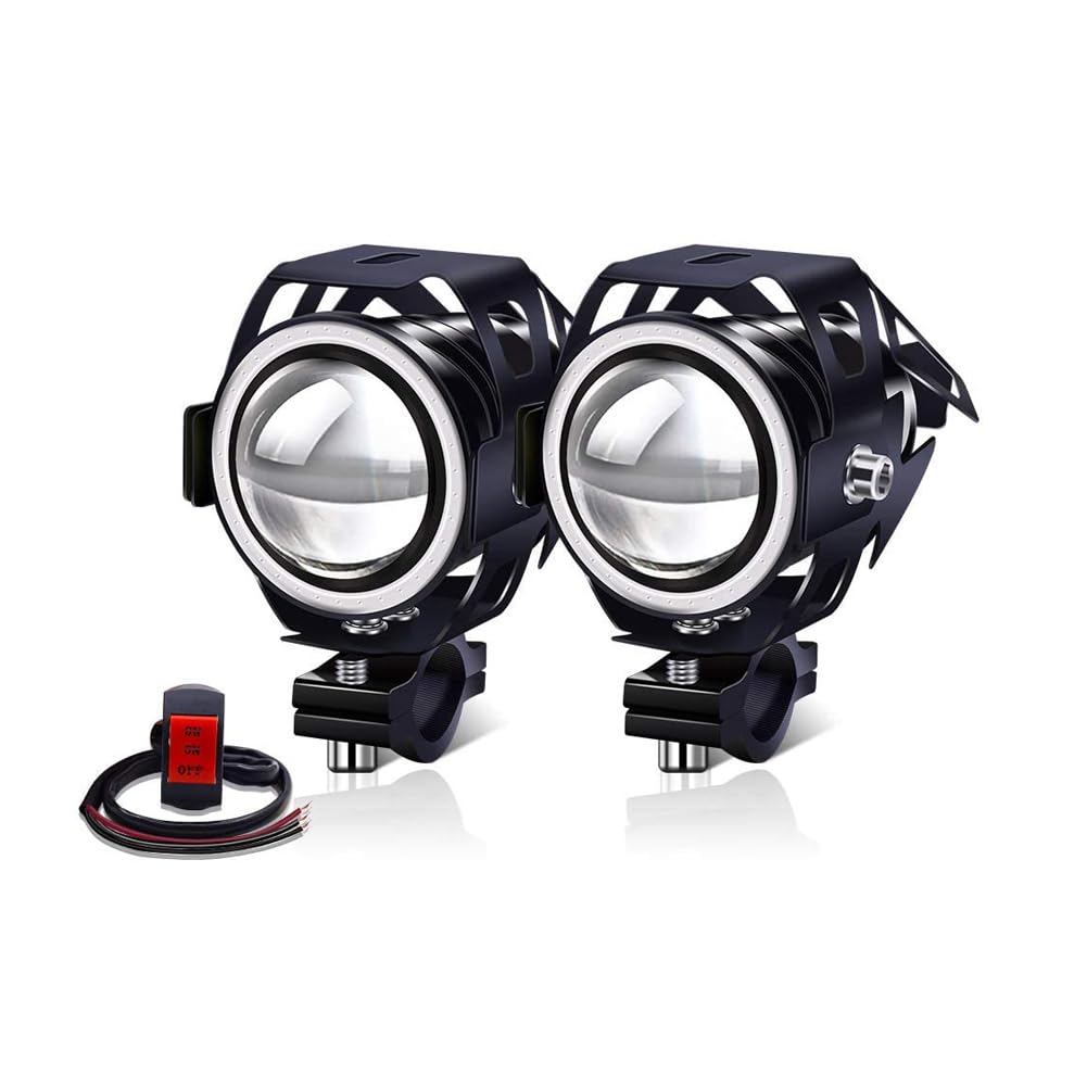 

X-STYLE U7 LED Headlight, Auxiliary Light, 2 Modes, Motorcycle Fog Light, Projector, Newest Model 2 modes (lighting/squid ring only) белый