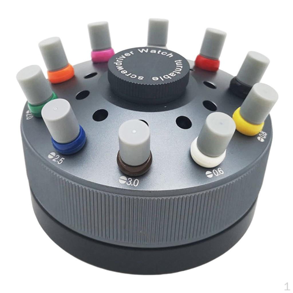 

Інструменти для обслуговування годинників Сталева викрутка Набір обертових поворотних столів Комплект аксесуарів Grey Flat