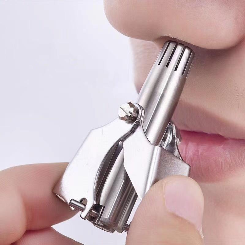 Cheap Nose hair trimmer stainless steel washable mechanical nose hair