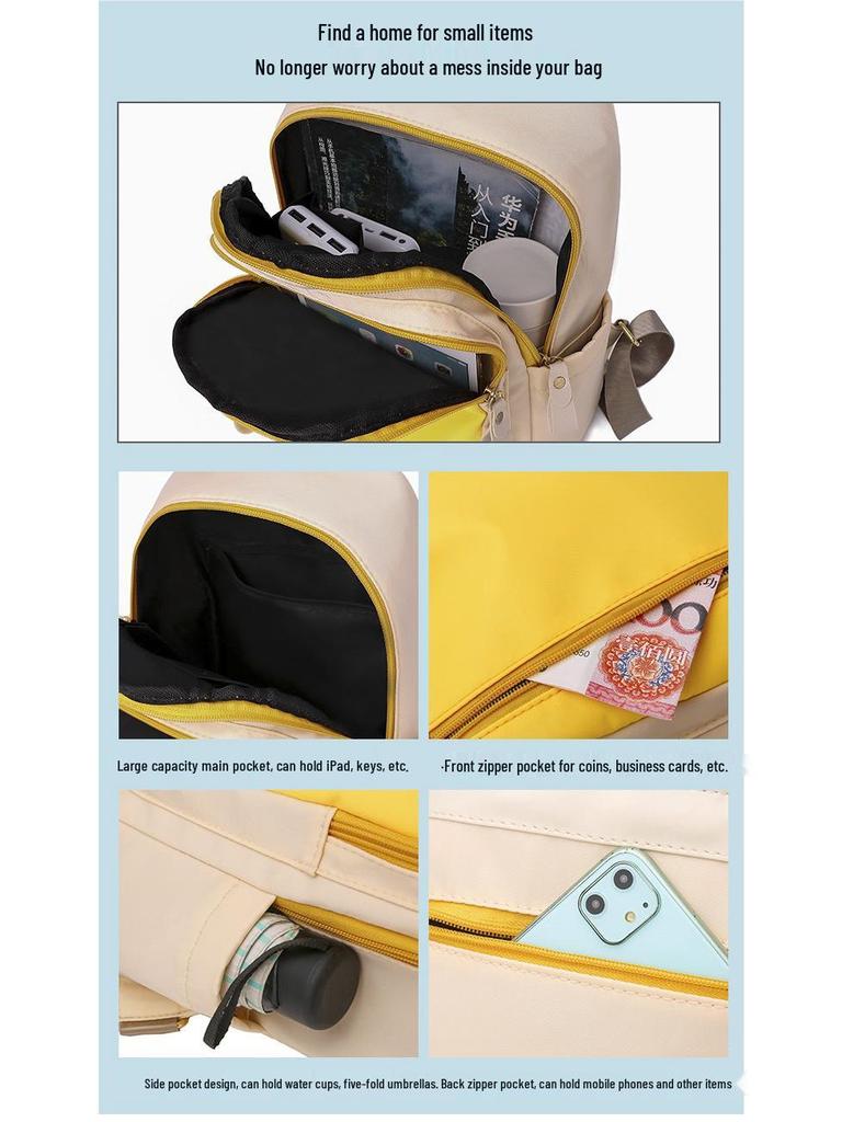 Small Women's Backpack 2025: Lightweight, Waterproof, Oxford Cloth for Girls - Perfect for Children's Outings & Study Tours.