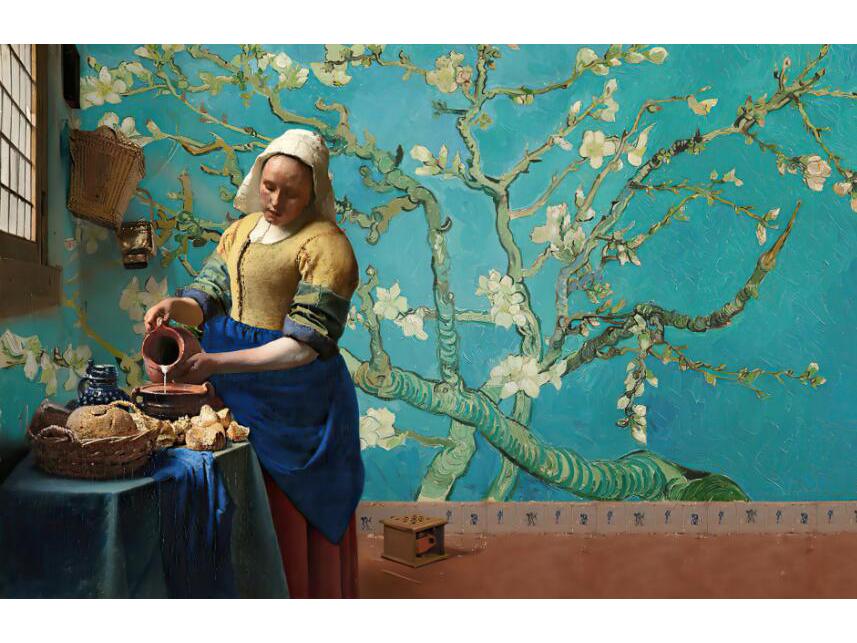 Van Gogh's Starry Night Oil Canvas Wall Art for Bedroom & Living Room Decor