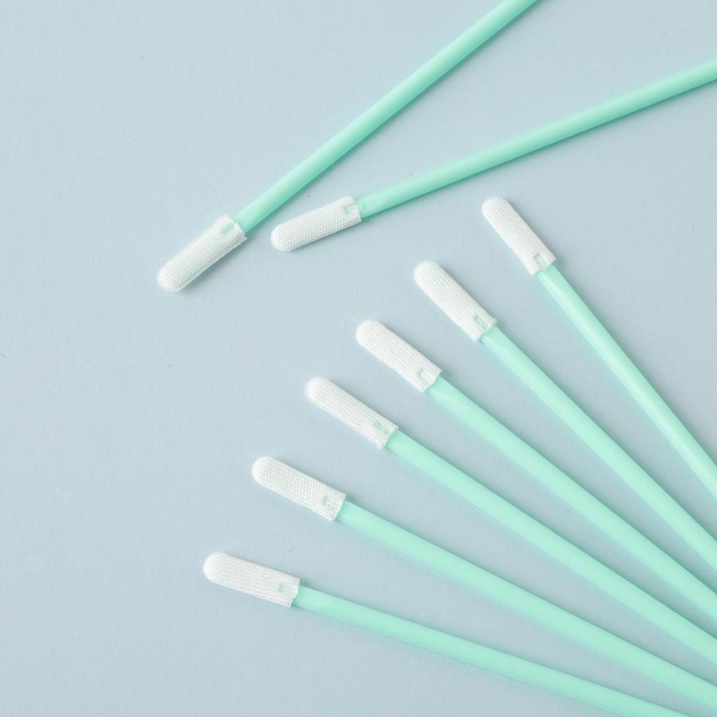 626B Tozsuz Sünger Çubuklar - Tarayıcılar ve Mikro Cihazlar için 100 Düz Yuvarlak Başlı Temizleme Çubuğu