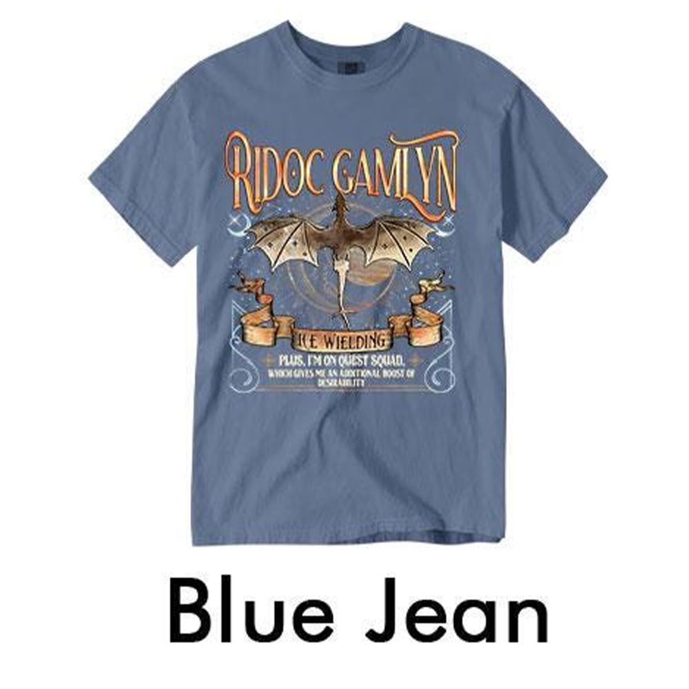 Retro The Quest Squad Onyx Storm Comfort Tshirt For Fan Ridoc Gamlyn Fourth Wing Series Tshirt Daily Casual Trendy Streetwear