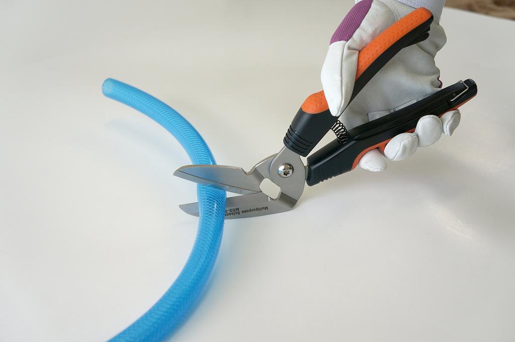 KAKURI Schere für Sperrmüll 245mm Abgeschrägt für und Andere und Sparschere MSS-30 Hochleistungs-Allzweck-Management, Lang, 45°-Klinge, Teppich,