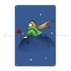 The Little Prince Hungary the Fox and the Prince Principe Piccolo Con Volpe E Rosa Metal Printing Wall Plaque Tin Sign Poster