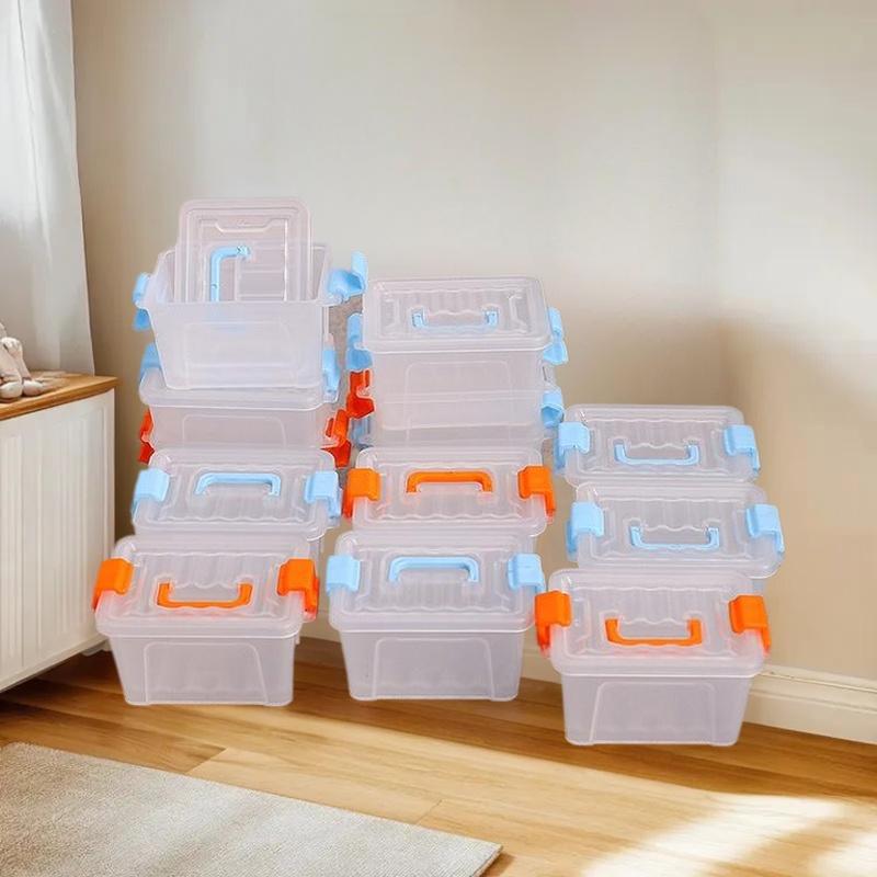 "5Pcs Clear Mini Storage Box, Dollhouse Toolbox Model for Home Decor and Micro Scene Props