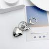 Cute Heart shaped Bag Charm Keychain Dainty Bowknot Keyring for Fashion Lovers