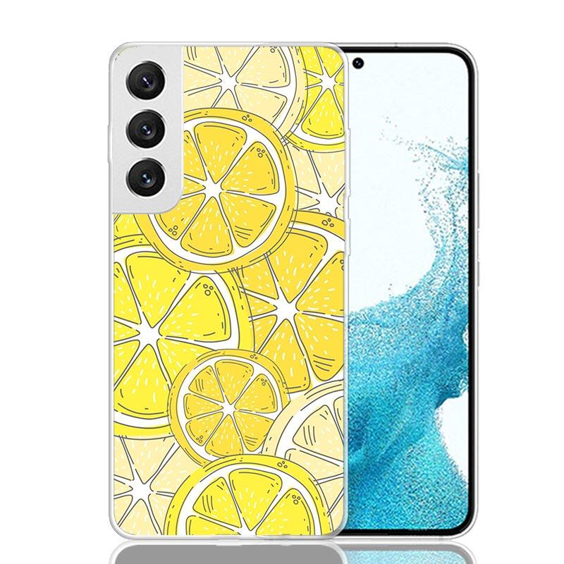 Sommerfrüchte Zitrone Handyhülle Für Samsung Galaxy S26 S25 Edge S24 S23 FE S22 Ultra S21 Plus S20 + Fundas Cover Coque Galaxy S25