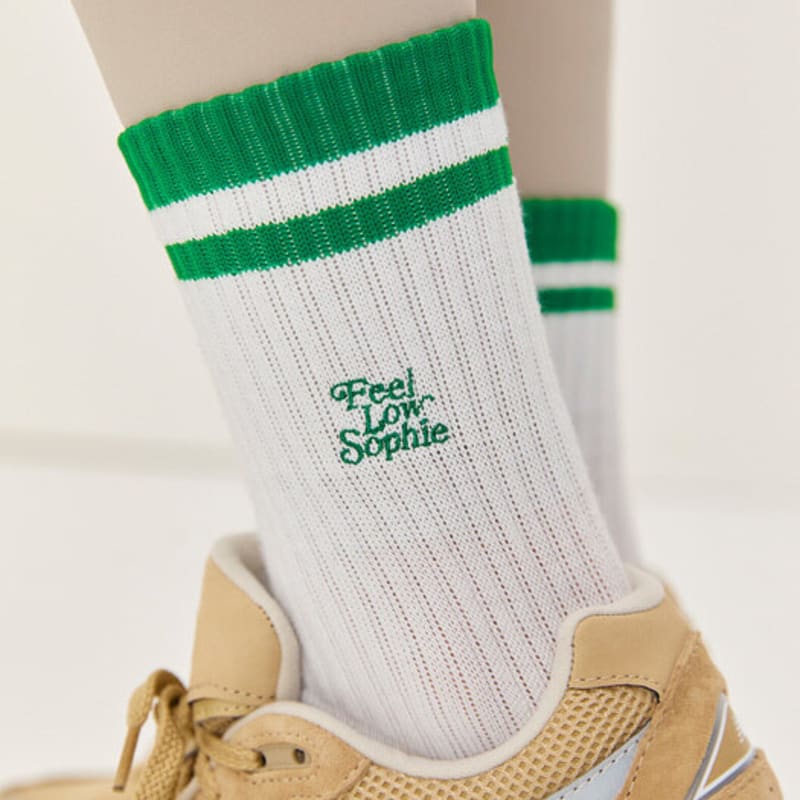 FEEL LOW SOPHIE LOGO SOCKS GREEN 3pcs