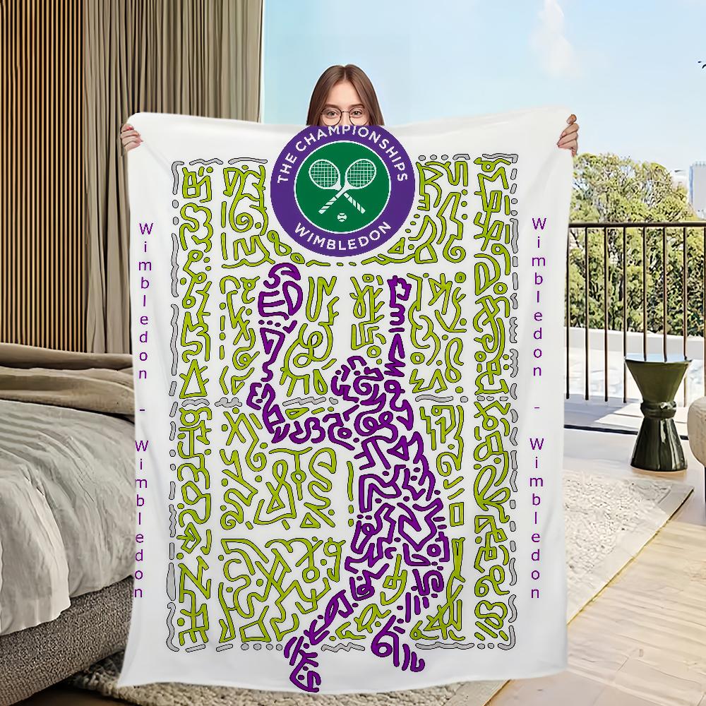 Arte sportiva fresca W-WimbledonS C-Campionati Calda coperta in flanella morbido peluche per divano soggiorno camera da letto regalo da viaggio