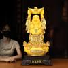 Maitreya Buddha Schatzschale Ornament Holzmaserung Farbe Zieht Reichtum an Dickbäuchige Buddha Statue Wohnzimmer Umzugsgeschenk