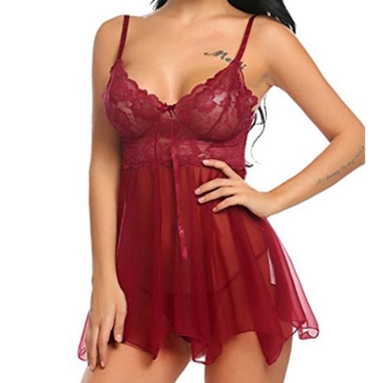 Pcs/Set Women Nightdress Backless Sleeveless Sexy Mesh Lady Nighty for Bedroom