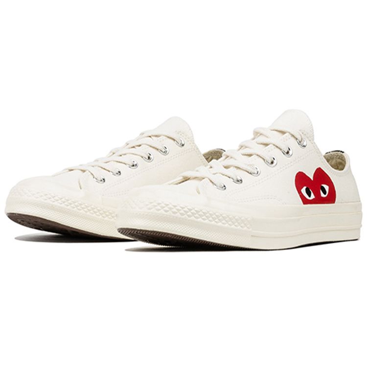Comme Des Garçons Play X Converse Chuck 70 Low Milk Unisex Sneakers White 150207C