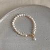French Baroque Freshwater Pearl Bracelet Female Retro Niche Design Sense Bracelet Hand-made Gentle Temperament Jewelry