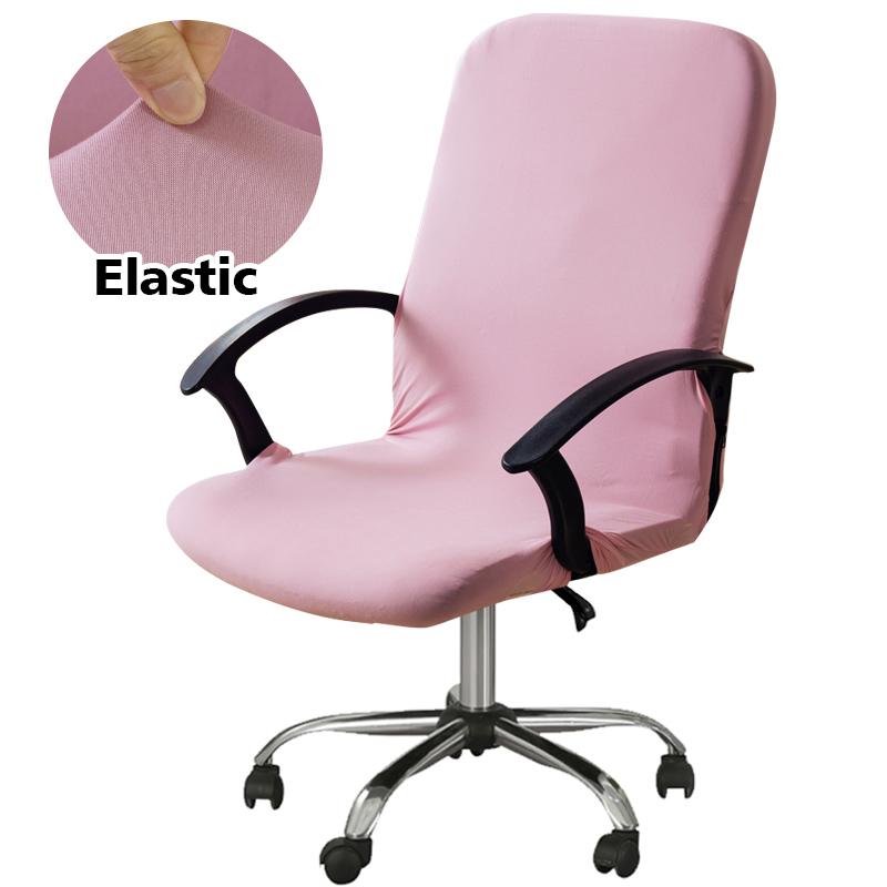 1Set Solid Color Elastic Chair Cover Thickened Internet Cafe Cinema Armchair Case Office Staff Computer Swivel Seat Cover Removable