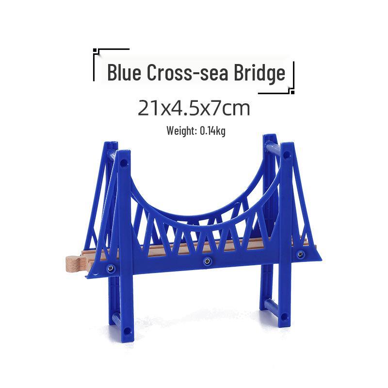 Magnetic Wooden Train Bridge Blocks for Kids - Compatible with All Brands