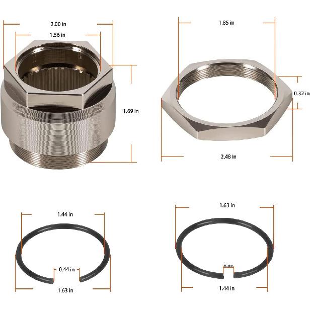 YMT Rear Axle Lock Nut Clip Bolt Jam Sleeve Fit for Honda TRX300EX TRX400EX TRX250X TRX400X ATC250R ATC350X