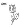 Jewelry Gift Brooch Hollow Tulip Design Anti-Wear Lapel Pin Sweaters