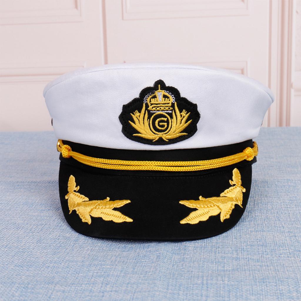 Captain Hat Costume for Women Men Teenagers for Sailor Party Decoration Costume Cosplay Dress-up