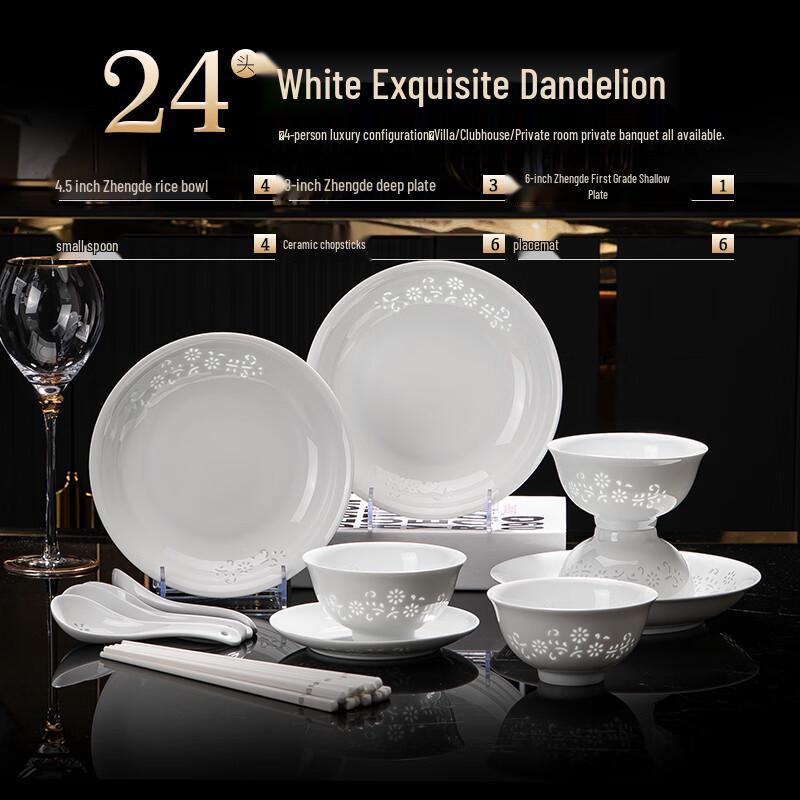 Service de table en céramique sous émail de Jingdezhen