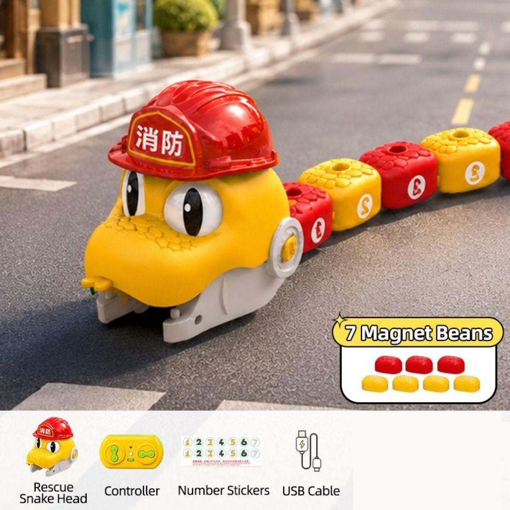 Interactive Remote Control Car Rechargeable Magnetic RC Car RC Snake Car Toy Indoor Play