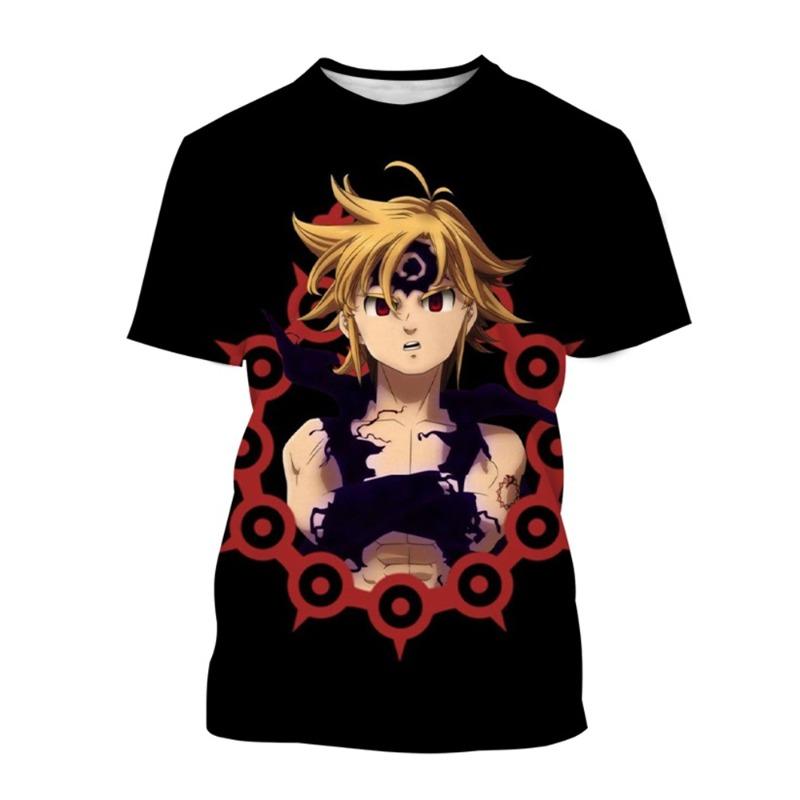 Sommer Heißverkauf Anime Charakter Kreatives Design 3D-Druck Cooles und Personalisiertes Mode T-Shirt