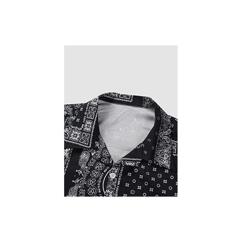 Leriya Fashion Men' Printed Regular Fit Shirt Sky