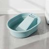Laundry Basin with Washboard PP Ribbed Thickened Hand Wash Tub Grass Green