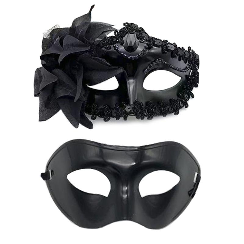 Couple Venetian Mask Masquerade Ball Mask Carnival Mardi Gras Prom Mask Theatrical Mask Cosplay Party Masque Lace Mask