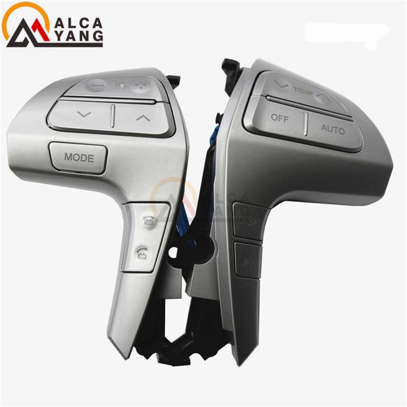 UV Silver / gold color Steering Wheel Audio Control Button With Bluetooth 84250-06180 For Toyota Camry