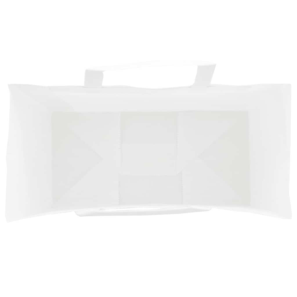 Paper Carrier Bags 250 Pcs with Handles White 18 X 8 X 22 Cm