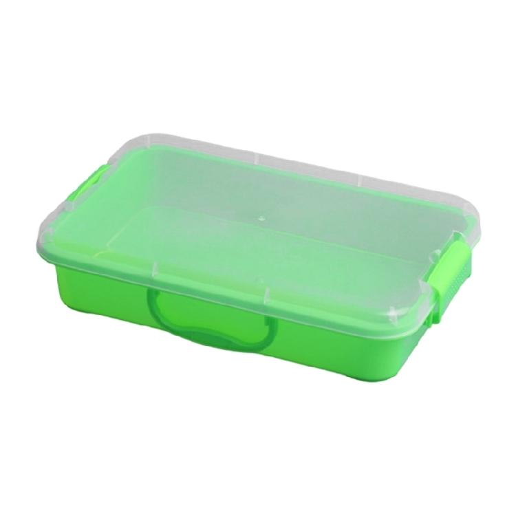 Plastic Sand Trays For Kids Play Stackable Waterproof Storage Boxes With Lid Sensory Toy Art Craft Supplies Blue Green Pink