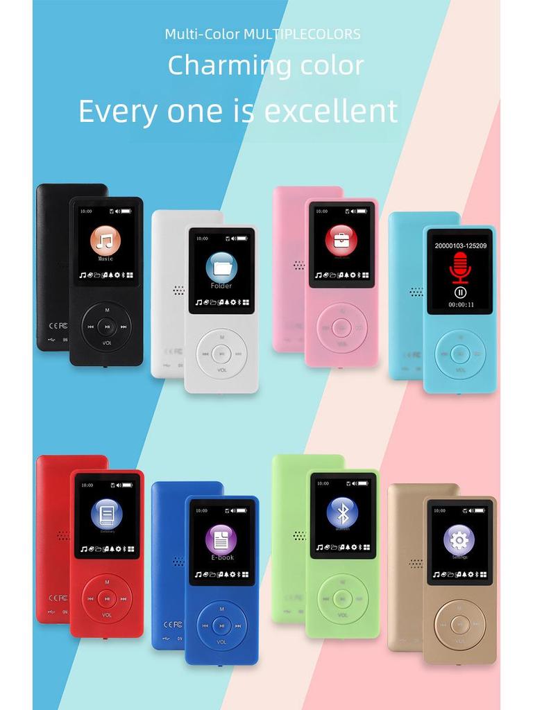 Bluetooth MP3/MP4 Student Walkman E-book Music Player (Standalone Edition)