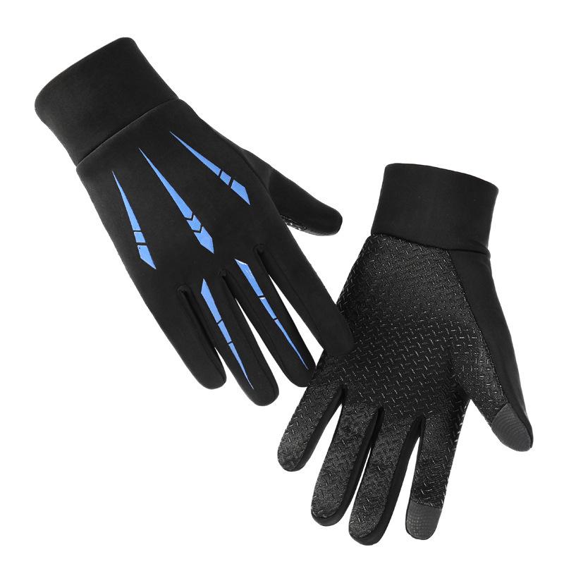 Winter Touchscreen Gloves: Full-Finger, Plus Velvet, Warm, Windproof, Non-Slip Cycling Protection for Men & Women.